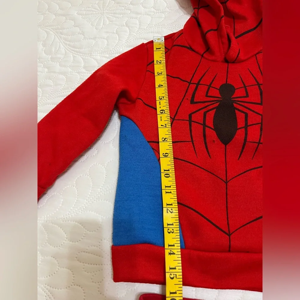 ( 13)Red and Blue Spider Hero Kids Costume